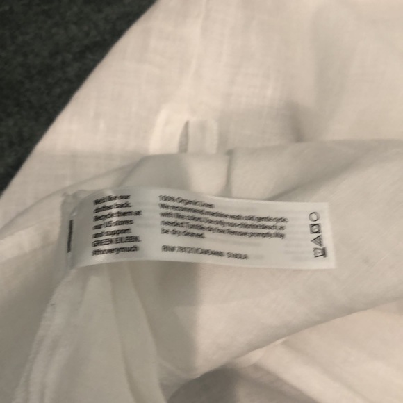 Eileen Fisher 100% Organic Linen White Dress Cover Up Small - Picture 9 of 16